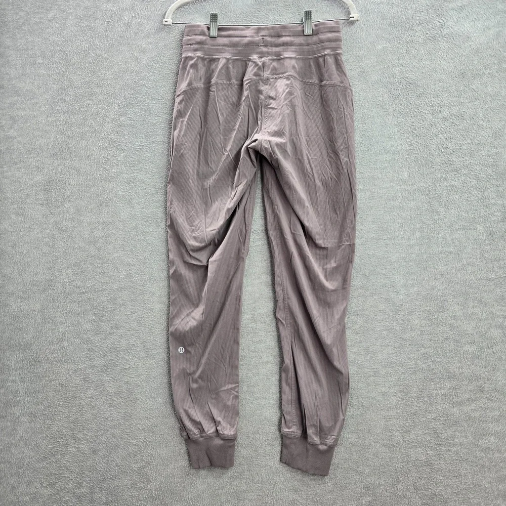 Lululemon Women Activewear Pants‎ 4 Purple Dance Studio Jogger Logo Drawstring
